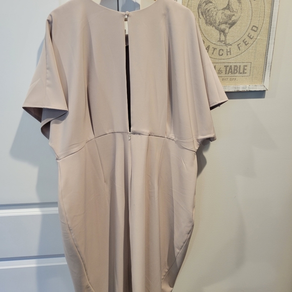 ASOS DESIGN Curve nipped in waist dress size 20 US cream. - Picture 2 of 5